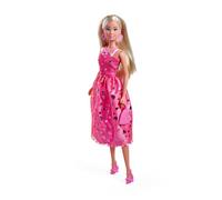 Simba Steffi Love Pink Love - Dressing Doll in Pink Glitter Dress with Heart Shaped Accessories 29 cm Tall Fashion Doll for Creative Role Play for Children Aged 3+