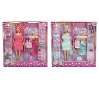 Simba - Steffi Love Space Buns Style, 105733726, +3 Years, 2 Assorted Pink and Blue Patterns, Many Fashion Accessories, Random Choice