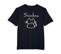 Simba The cat Funny with My Cats Name on it T-Shirt, Men's Big and Tall, Black, 2X Tall