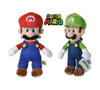 Simba Toys Official Super Mario Bros Soft Toy, Mario AND Luigi 30cm Set
