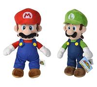 Simba Toys Official Super Mario Bros Soft Toys, Mario AND Luigi 20cm Set