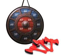 Simba Viking Dart - Dart Game with 3 Colourful Double Axes (15 cm) & Printed Fabric Target (Diameter 65 cm), Children's Throwing Game for Indoor & Outdoor Use, from 3 Years