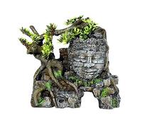 SiMbae Aquarium Decorations Large Fish Tank Ornament Reptile House Shelter Decor, Tunnel Ruins Shelter Tank for Aquarium Cave Landscaping Swim Hiding Hideout Buddha Desk Topper