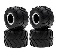 SIMBAE Remote Control Crawler Tires Remote Control Crawler Rubber Car Silvery Tires 4PCS 72 * 49mm Replacement for Axial SCX24 FMS FCX24 AX241/24 Remote Control Truck Car Wheels