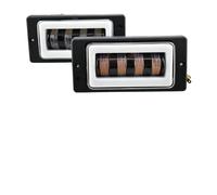 SIMBAE Round Fog Lamp 2Pcs/Pair For Lada 2110-2117 Waterproof 3000K 6000K White Amber For Led Fog Light Passing For Kamaz For Vaz 2114(Plastic-Angel eye)