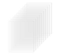 SimbaLux Acrylic Sheet Clear Cast Plexiglass 8” x 10” 0.04” Thick (1mm) Pack of 10 Transparent Plastic Plexi Glass Board with Protective Paper for Photo Frame Replacement, DIY Display Projects, Craft