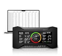 Simbow Indoor Air Quality Monitor, Support Data Report Download, Portable CO2 Monitor, Detect PM2.5, PM10, CO2, VOC, Formaldehyde, Humidity, Temp, Brightness Adjustable, for Home, Office or School