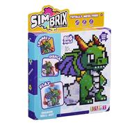 Simbrix 08249 Big Builds Dragon 1500+ brix crafts toys for boys and girls Pixel wall art and 3D display, Multicolour