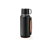 Simcat 800ml Thermal Flask 28 oz with Handle 316 Stainless Steel Vacuum Insulated Water Bottle, 24hr Keep Hot/Cold, Black Travel Tumbler, Daily Commute