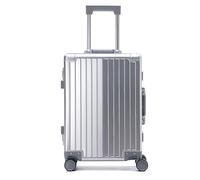 Simcat All Aluminum 20 inch Carry-On Luggage Airline Approved Lightweight Suitcase with TSA Lock and Silent Wheels Hardshell Spinner Business Travel (Silver, S-55cm-36L)