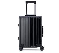 Simcat All Aluminum 20 inch Carry-On Luggage Airline Approved Lightweight Suitcase with TSA Lock and Silent Wheels Hardshell Spinner Business Travel (Black, S-55cm-36L)