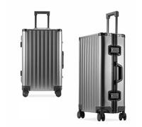 Simcat All Aluminum Carry On Luggage,Large Suitcase Hard Shell,Zipperless Luggage with Double TSA, Silent Wheels (Gray,20inch)