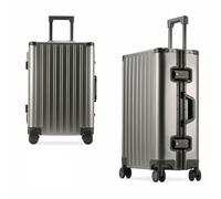Simcat All Aluminum Carry On Luggage,Large Suitcase Hard Shell,Zipperless Luggage with Double TSA, Silent Wheels (Tan,41x24x61cm)