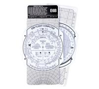 SimCoach Mechanical E6B Flight Computer for Pilots, Double-Sided Aviation Slide Rule with Wind and Calculator Sides, Storage Pouch and Digital Guide for Student Pilot Ground School