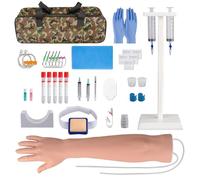 SimCoach Phlebotomy Practice Kit for Injection Training, IV Pracctice Kit with Phlebotomy Arm, Venipuncture and Blood Draw Practice Kit for Medical Students