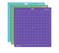 SIMDAO 3Pcs Cutting Mat for Cricut, 12''X12'' Standardgrip, Lightgrip, Stronggrip Mat, Non-Slip&Durable Replacement Cutting Mat Compatible with Cricut Maker/Explore Air 2/Air/One (JJ4507-1)