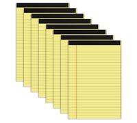 SIMDAO 8 Pack A5 Lined Pad, Per 50sheets/100 Pages Post It Notes, Memo Notepad, 70Gsm Refill Note Pads, Large Capacity A5 College Ruled Writing Pad for Office, School, Business