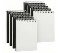 SIMDAO 8 Pack A6 Spiral Notebooks, Small Spiral Bound Notepads with 1280 Blank Pages Total, Kraft Hardcover Unlined Memo Pads, 5.7"x 4.1" Plain Paper Sketchpad for Drawing, DIY, School and Office