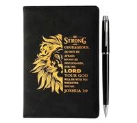 SIMDAO A5 Journal for Men, PU Leather Notebook with Pen, Lined Journal within 200 Pages, Inspirational Notebook for Women & Men, Perfect for Journaling, Notes & as an Inspirational Gift (Black)