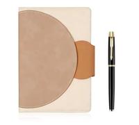 SIMDAO A5 Leather Notebook, Lined Journal with Magnetic Buckle,120Sheets/240Pages, Hardcover Notebook and Pen Set for women, Business Office School Daily Use, 21.2cm*15.7cm