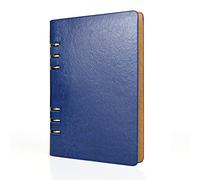 SIMDAO A5 Notebook, PU Leather Cover Notebook, 6 Holes Refillable Notebook, Hardcover Diary Notebook, Lined Notebook for Bussiness Travel Writing Office,100Pages/200Sheets