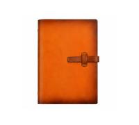 SIMDAO A6 Real Leather Journal, Vintage Refillable Journal with Lined Pages, 160 Thick Pages 100GSM, Leather Notebook Gifts for Him, Journal for Men Traveller Writers Office Designers(Light Brown)