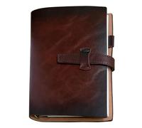 SIMDAO A6 Real Leather Notebook Journal, Vintage Refillable Journal with Lined Pages, 160 Thick Pages, Christmas Gifts for Men, Women, Traveller, Students, Writers, Office, Designers, Brown