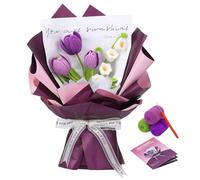 SIMDAO Beginner Crochet Kit, Bouquet Crochet Kit, Complete Flower Crochet Kits for Starters with Step-by-Step Video Tutorials for DIY Craft Creations, Mother's Day Tutorials for Crafting Fun
