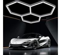 simdennr Hexagon LED Garage Lights, Hexagon Led Ceiling Light, 6500K Super Bright Honeycomb Garage Light Fixture, for Workshop, Warehouse, Car Detailing Shop, Exhibition Hall, Gym (3 HEX(15 Packs))