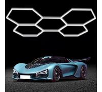 simdennr Hexagon LED Garage Lights, Hexagon Led Ceiling Light, 6500K Super Bright Honeycomb Garage Light Fixture, for Workshop, Warehouse, Car Detailing Shop, Exhibition Hall, Gym (5 HEX(24 Packs))