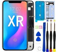 SIMDOG for iPhone XR LCD Screen Replacement 6.1 inch(Model A1984, A2105, A2106, A2108) Display digitizer Assembly Touch Screen,with Frame Assembly Repair Tool