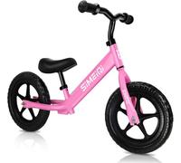 SIMEIQI 12 Inch Balance Bike for Toddler 2-4 Years Old Boys Girls Kids Balance Bike No Pedal Training Push Lightweight Adjustable Handlebar and Seat (Pink)
