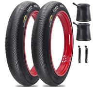 SIMEIQI 2 Pack 20"/26"X4.0" E-Bike Fat Bike Tires and Inner Tubes Electric Tricycle Tyres Foldable Replacement Tire for City Commuter Ebike Street Road Pavement Urban Mountain Bicycle