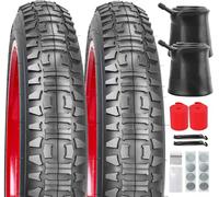 SIMEIQI 2 Pack 20x4.0 26x4.0 Inch Fat Bike Tires and Tubes Electric Bicycle Tyres Replacement Tires for Mountain Snow All Terrian E-Bike Urban Bicycle with Strips Gluless Patches (Black, 26x4.0)