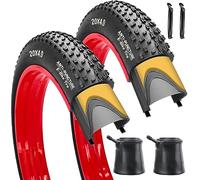 SIMEIQI 20"X4.0" Inch 2 Pack E-Bike Fat Bike Tires and Tubes All Terrian Replacement Tires for Mountain Snow Urban City Street Road Bicycle