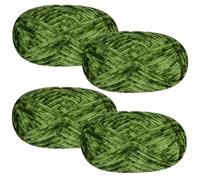 SIMEIQI 4 PCS 400g Soft Chenille Velvet Yarn for Crocheting,Fluffy Warm Yarn for Knitting and Crochet DIY Craft Blanket Bag Hat Scarve Clothe Gloves Slippers Doll（Olive Green）