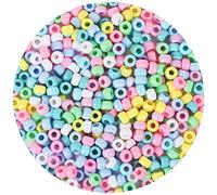 Simetufy 1200 Pcs Pony Macaron Pastel Colored Beads for Crafts & Hair Braiding, 8 Candy Colors