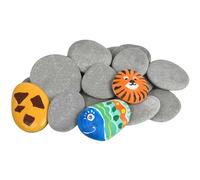 Simetufy 15 Pcs Rocks for Painting, River Rocks to Paint, 2"-3" Flat Painting Rocks, Smooth Rocks for Crafts, Natural Stones for DIY, Kindness Rocks Garden Decoration