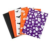 Simetufy Halloween Tissue Paper for Gift Bags, 5 Designs 100 Sheets 14 x 20 Inches Orange Tissue Paper Black, Pumpkin Ghost Bat Bulk for Gift Wrapping Thanksgiving Birthday Holiday Crafts