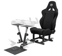 SimFab Modular Flight Simulator for General, Civil and Commercial Aviation, MSFS Edition, Compatible with Logitech, Honeycomb, Turtle Beach, CH Products (Black)