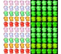 Simgoing 100 Pcs Luminous Capybara Figurines Glow in The Dark Mini Capybara Resin Figurines Miniature Animal Desktop Tabletop Outdoor Craft Decor for Garden Accessories (Multicolor)
