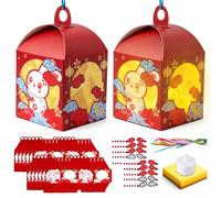 Simgoing 12 Set Mid-Autumn Festival Rabbit Lantern Tissue Paper Craft