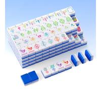 Simgoing 160 Pcs American Mahjong Tiles 1.2 Inch, Four Layer, Royal Blue