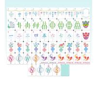 Simgoing 160 Pcs American Mahjong Tiles 1.2 Inch, Modern, Light Green