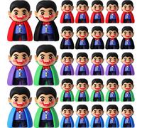 Simgoing 25 Pcs Mini Halloween Vampire Figurines Vampire Figures Miniatures Bulk for Halloween Ornaments Party Favors Birthday Gifts Goodie Bag Collectors and Display to Prank Hide and Seek