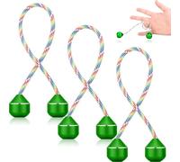 Simgoing 3 Pcs Fidget Beads Greek Worry Fidget Beads Aluminum Alloy Bump EDC Relieve Stress Gift for Men Women Skill Players(Green,Stylish Style)