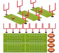 Simgoing 4 Set Soccer Centerpieces Table Decor Soccer Party Decorations Football Pitch on The Table Game with 4 Flick Football Games Set Office Sports Party Favors (Classic)