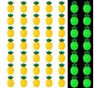 Simgoing 50 Pcs Mini Resin Pineapples Figurines Glow in The Dark Tiny Pineapple Fake Fruit Decoration Cute Artificial Fruit Ornament for DIY Art Craft Project Garden Aquarium