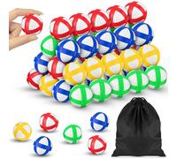 Simgoing 60 Pcs Mini Sticky Golf Balls for Fabric Dart Board, Dart Hook and Loop Balls Safe Sport Game Accessories with Storage Bag for Teens Indoor Outdoor Party Games
