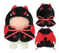 Simgoing Halloween Clothes Set for 17cm/15cm (Clothes Only) Cute Plush Demon Cloak Outfits for Dolls Spooky Halloween Dolls Clothing Accessories Party Decor Dressed up
